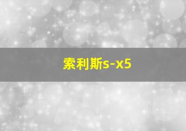 索利斯s-x5