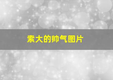 索大的帅气图片