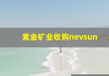 紫金矿业收购nevsun