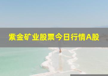 紫金矿业股票今日行情A股