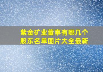 紫金矿业董事有哪几个股东名单图片大全最新