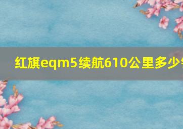 红旗eqm5续航610公里多少钱