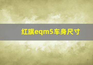 红旗eqm5车身尺寸