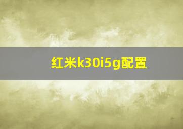 红米k30i5g配置