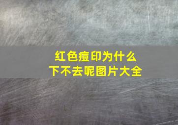 红色痘印为什么下不去呢图片大全