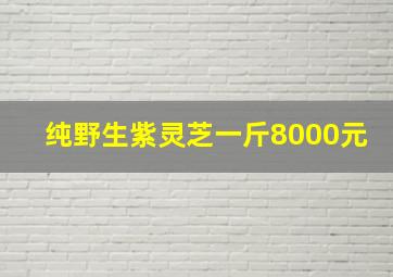 纯野生紫灵芝一斤8000元