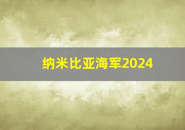 纳米比亚海军2024