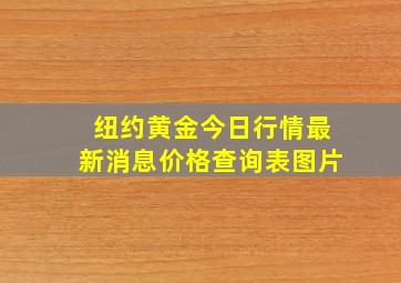 纽约黄金今日行情最新消息价格查询表图片