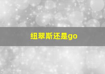 纽翠斯还是go