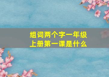 组词两个字一年级上册第一课是什么