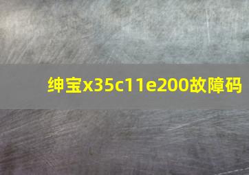 绅宝x35c11e200故障码