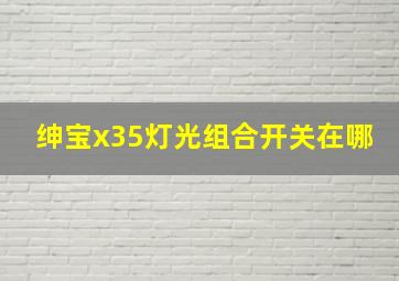 绅宝x35灯光组合开关在哪