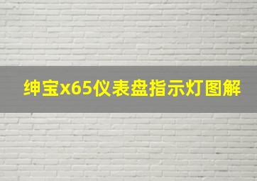 绅宝x65仪表盘指示灯图解