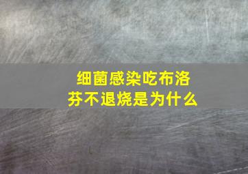 细菌感染吃布洛芬不退烧是为什么