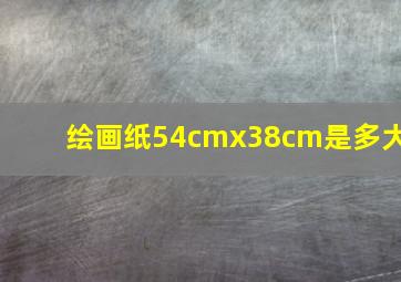 绘画纸54cmx38cm是多大