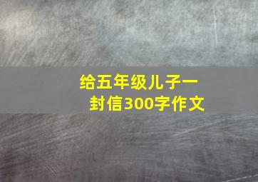 给五年级儿子一封信300字作文