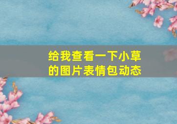 给我查看一下小草的图片表情包动态