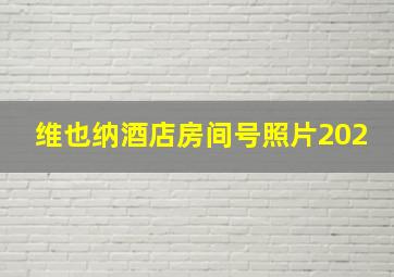 维也纳酒店房间号照片202