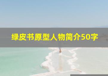 绿皮书原型人物简介50字