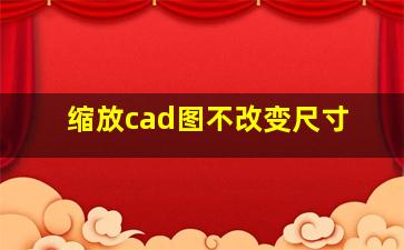 缩放cad图不改变尺寸