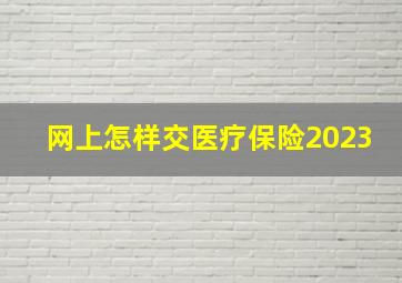 网上怎样交医疗保险2023