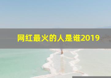 网红最火的人是谁2019