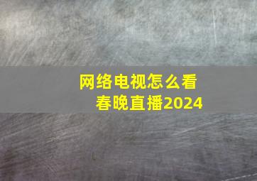 网络电视怎么看春晚直播2024