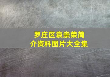 罗庄区袁崇荣简介资料图片大全集