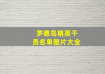 罗德岛精英干员名单图片大全