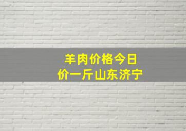 羊肉价格今日价一斤山东济宁