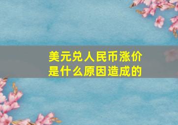 美元兑人民币涨价是什么原因造成的