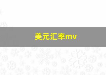 美元汇率mv