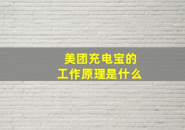 美团充电宝的工作原理是什么