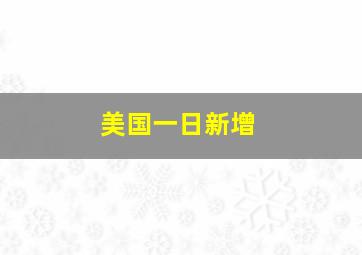 美国一日新增