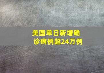 美国单日新增确诊病例超24万例