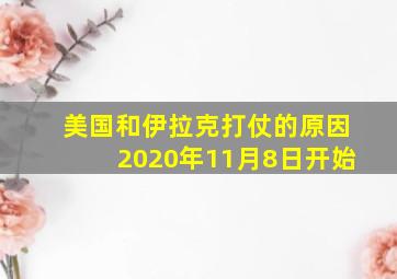 美国和伊拉克打仗的原因2020年11月8日开始