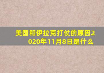 美国和伊拉克打仗的原因2020年11月8日是什么