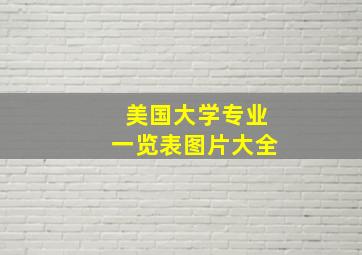 美国大学专业一览表图片大全