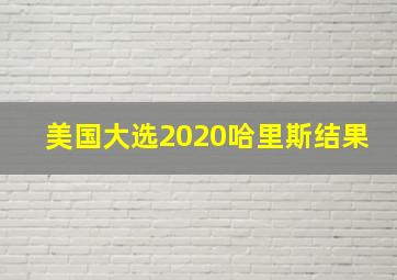 美国大选2020哈里斯结果