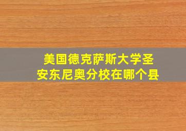 美国德克萨斯大学圣安东尼奥分校在哪个县