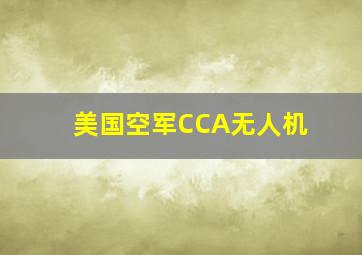 美国空军CCA无人机