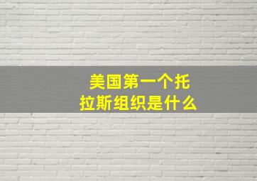 美国第一个托拉斯组织是什么