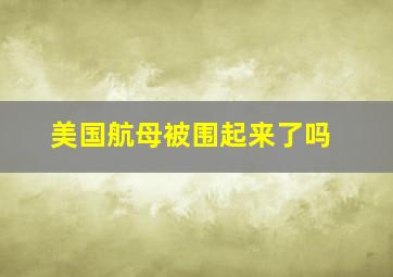 美国航母被围起来了吗