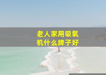 老人家用吸氧机什么牌子好