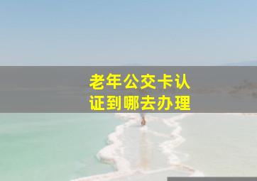 老年公交卡认证到哪去办理