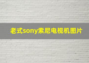 老式sony索尼电视机图片