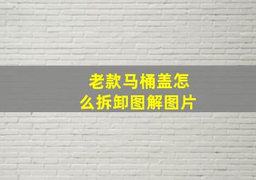 老款马桶盖怎么拆卸图解图片