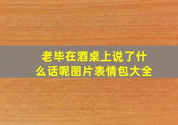 老毕在酒桌上说了什么话呢图片表情包大全