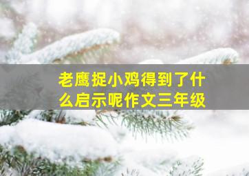 老鹰捉小鸡得到了什么启示呢作文三年级