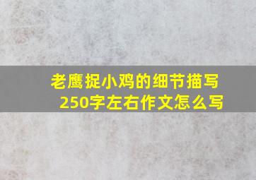 老鹰捉小鸡的细节描写250字左右作文怎么写